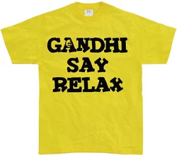 Hybris T-Shirt Gandhi Say Relax Gelb