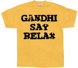 Hybris T-Shirt Gandhi Say Relax Gelb/Beige
