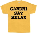 Hybris T-Shirt Gandhi Say Relax Gelb/Beige