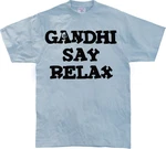 Hybris T-Shirt Gandhi Say Relax Hellblau/Lila/Blau
