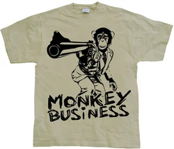 Hybris T-Shirt Monkey Business Khaki/Dunkelgrün/Beige/Braun/Gelb