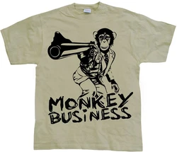Hybris T-Shirt Monkey Business Khaki/Dunkelgrün/Beige/Braun/Gelb