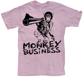 Hybris T-Shirt Monkey Business Rosa/Lila/Fliederfarben