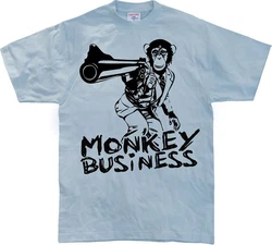 Hybris T-Shirt Monkey Business Hellblau/Blau
