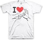 Hybris T-Shirt I Love To Make Love Weiß/Silber/Rot