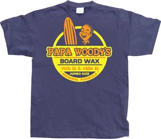Hybris T-Shirt Papa Woodys Board Wax Dunkelblau/Lila/Rosa/Blau Hybris T-Shirt Papa Woodys Board Wax Dunkelblau/Lila/Rosa/Blau
