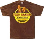 Hybris T-Shirt Papa Woodys Board Wax Dunkelbraun/Braun/Orange/Rot/Gelb
