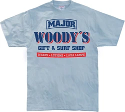 Hybris T-Shirt Woody's Army Surf Shop Hellblau/Blau/Rosa