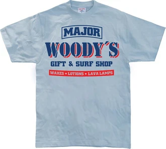 Hybris T-Shirt Woody's Army Surf Shop Hellblau/Blau/Rosa