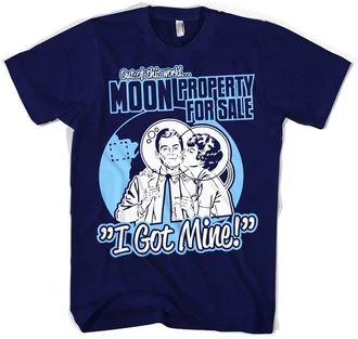 Hybris T-Shirt Moon Property For Sale Dunkelblau/Blau/Hellblau Hybris T-Shirt Moon Property For Sale Dunkelblau/Blau/Hellblau