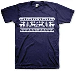 Hybris T-Shirt Scandinavian Christmas Dunkelblau/Blau