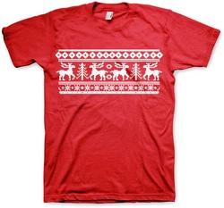Hybris T-Shirt Scandinavian Christmas Rot/Dunkelrot