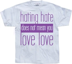 Hybris T-Shirt Hating Hate Love Love Rosa/Lila