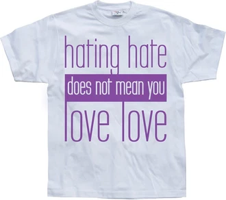 Hybris T-Shirt Hating Hate Love Love Rosa/Lila