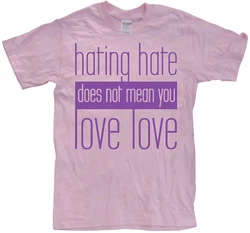 Hybris T-Shirt Hating Hate Love Love Rosa/Lila