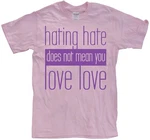 Hybris T-Shirt Hating Hate Love Love Rosa/Lila