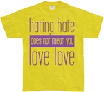 Hybris T-Shirt Hating Hate Love Love Gelb/Rosa
