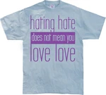 Hybris T-Shirt Hating Hate Love Love Blau/Rosa/Lila/Hellblau