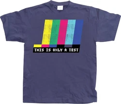 Hybris T-Shirt This Is Only A Test Dunkelblau/Mischfarben/Blau/Lila