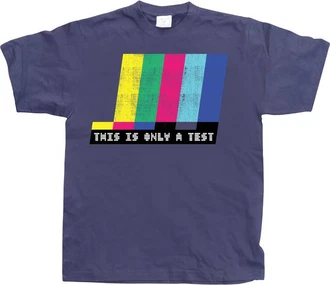 Hybris T-Shirt This Is Only A Test Dunkelblau/Mischfarben/Blau/Lila