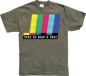 Hybris T-Shirt This Is Only A Test Dunkelgrün/Mischfarben