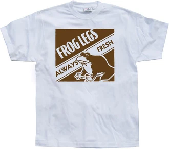 Hybris T-Shirt Frog Legs T-Shirt Lila/Beige/Hellblau/Weiß/Dunkelrot