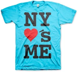 Hybris T-Shirt Ny Loves Me Hellblau/Türkis
