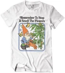 Steven Rhodes T-Shirt Smell The Flowers Silber/Orange/Creme/Grün