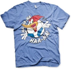 Woody Woodpecker T-Shirt Hahaha Blau/Gelb/Hellblau/Grün