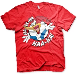 Woody Woodpecker T-Shirt Hahaha Bordeaux/Gelb/Rot/Rosa/Dunkelrot