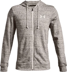 Under Armour Sweatjacke Rival Terry mit durchgehendem Zip Rot/Hellgrau/Grau/Braun