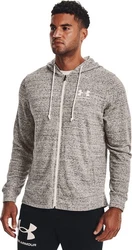 Under Armour Sweatjacke Rival Terry mit durchgehendem Zip Rot/Hellgrau/Grau/Braun