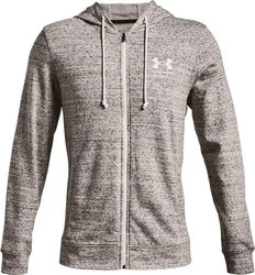 Under Armour Sweatjacke Rival Terry mit durchgehendem Zip Rot/Hellgrau/Grau/Braun