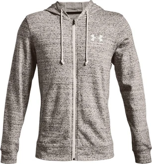 Under Armour Sweatjacke Rival Terry mit durchgehendem Zip Rot/Hellgrau/Grau/Braun
