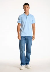 Lindbergh Poloshirt Hellblau/Blau