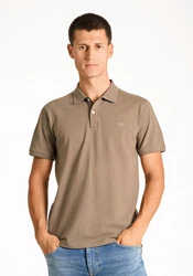 Lindbergh Poloshirt Khaki/Dunkelgrün/Braun/Grau