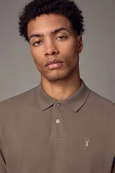 Next Poloshirt Grau/Braun/Khaki/Beige