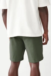 Next Chinoshorts Chinohose mit Stretch Khaki/Dunkelgrün/Grün