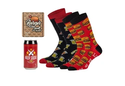 Apollo Socken FAST FOOD Rot/Dunkelrot/Braun