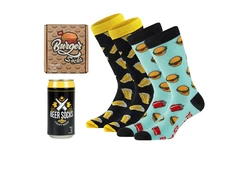 Apollo Socken FAST FOOD Gelb/Creme/Schwarz/Orange/Rot/Grau/Gold