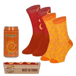 Apollo Socken FAST FOOD Orange/Beige