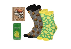 Apollo Socken FAST FOOD Orange/Gelb/Grün/Grau