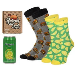 Apollo Socken FAST FOOD Orange/Gelb/Grün/Grau