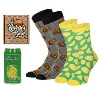 Apollo Socken FAST FOOD Orange/Gelb/Grün/Grau