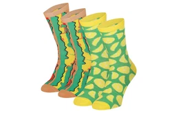 Apollo Socken FAST FOOD Gelb/Orange/Grün