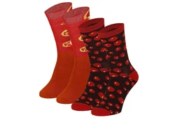Apollo Socken FAST FOOD Rot/Dunkelrot