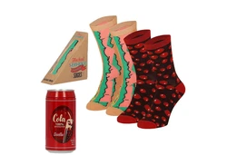 Apollo Socken FAST FOOD Rot/Lila/Mischfarben/Braun