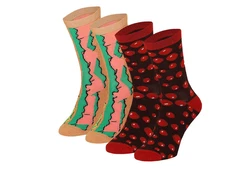 Apollo Socken FAST FOOD Rot/Lila/Mischfarben/Braun