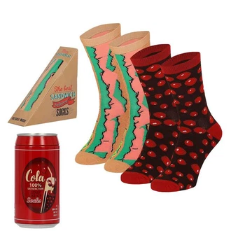 Apollo Socken FAST FOOD Rot/Lila/Mischfarben/Braun