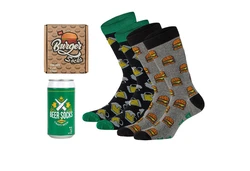 Apollo Socken FAST FOOD Grau/Schwarz/Dunkelgrün/Grün